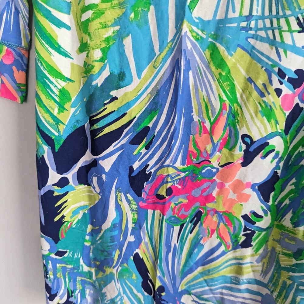 Women's Lilly Pulitzer Ophelia Dress XS 3/4 Sleeve Bright Comfy Beach Cruies - Picture 7 of 9